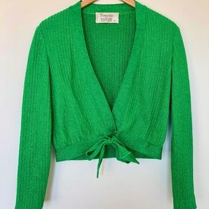 Vintage Green Sparkle Sweater 1960s
